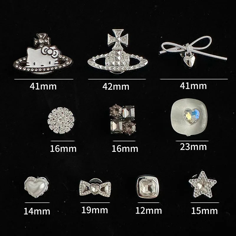 Cute 3D Hello Kitty & Star Shoe Charms Detachable DIY Shoe Buckles for Garden Clog Holes