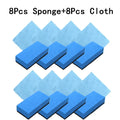 Car Ceramic Coating Sponge Applicator for Glass Nano Wax - Blue Square Sponge & Cloth