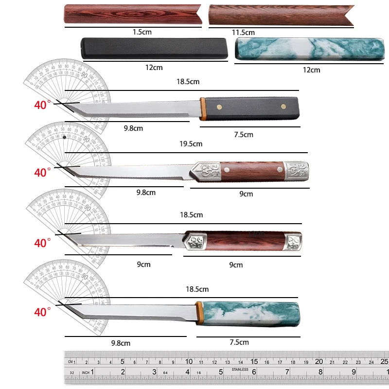 Portable Stainless Steel Fruit Knife - Sharp Handheld Meat & Food Cutter
