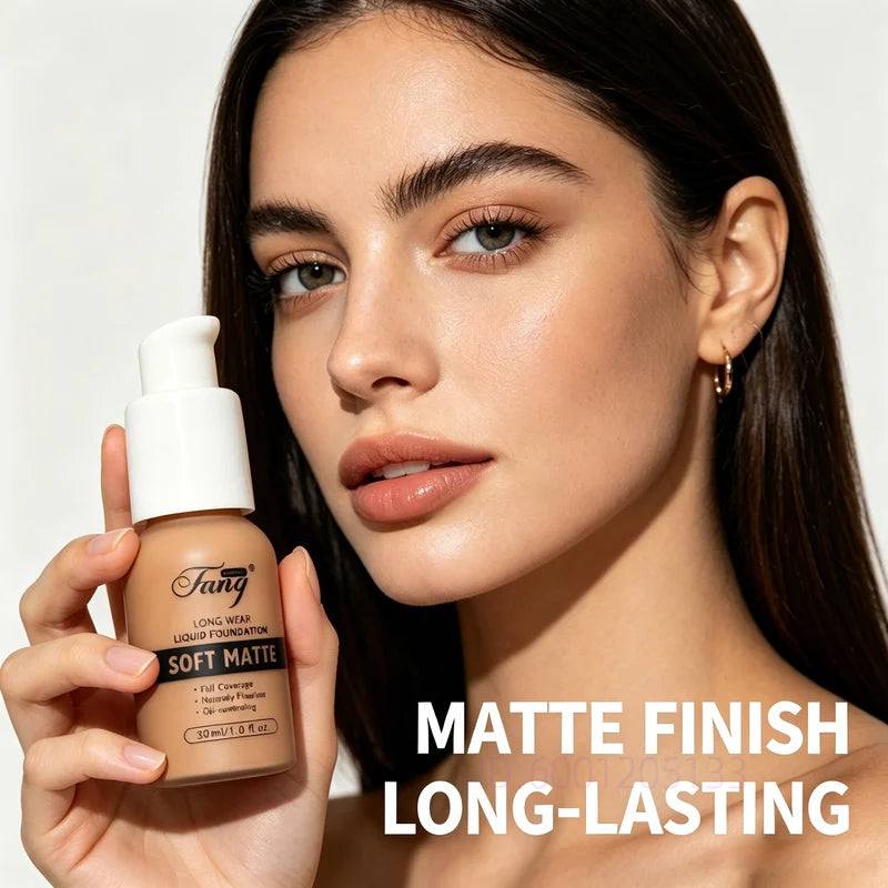 Matte Liquid Foundation with SPF - Oil Control Waterproof Full Coverage Base Makeup