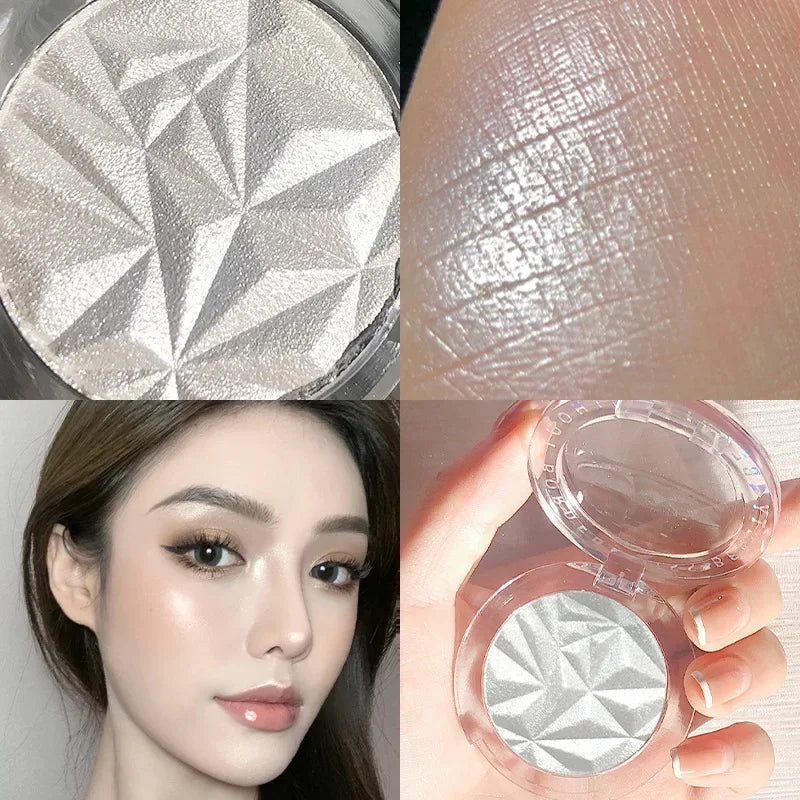 Highlighter Palette Waterproof Monochrome Face Makeup with Pearlescent Finish