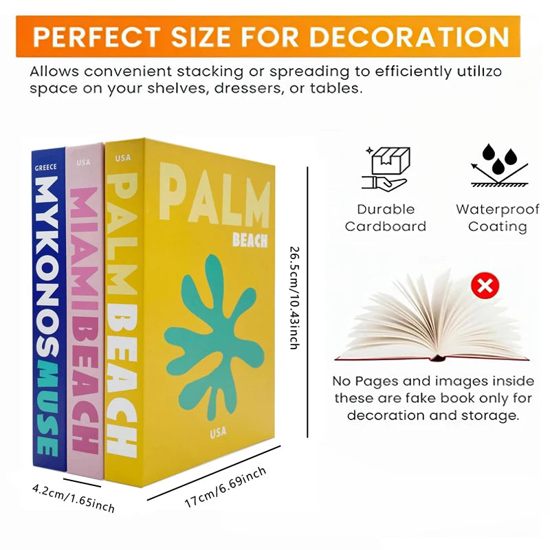 Luxury Fake Book Storage Box Home Decor Decorative Books for Interior Design
