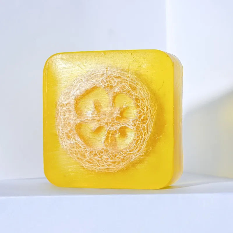 Lemon Oil and Loofah Soap - Natural Organic Facial Cleansing & Whitening