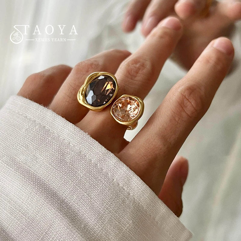 Retro Geometric Metal Open Rings for Women — Trendy Jewelry Accessory