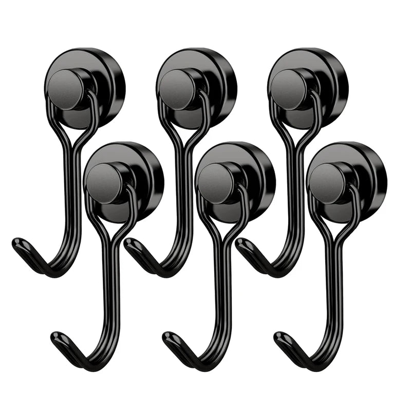 Heavy Duty Magnetic Hooks Swivel Magnet Hooks for Refrigerator, Grill, Locker