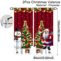 Christmas Curtain Decorations for Holiday Home Decor - 1/2pcs Xmas Window Ornaments