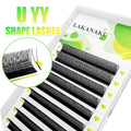 Premade 2D Eyelash Extensions M Curl Fan L-Shaped Eyelash Clusters for Lash Extension