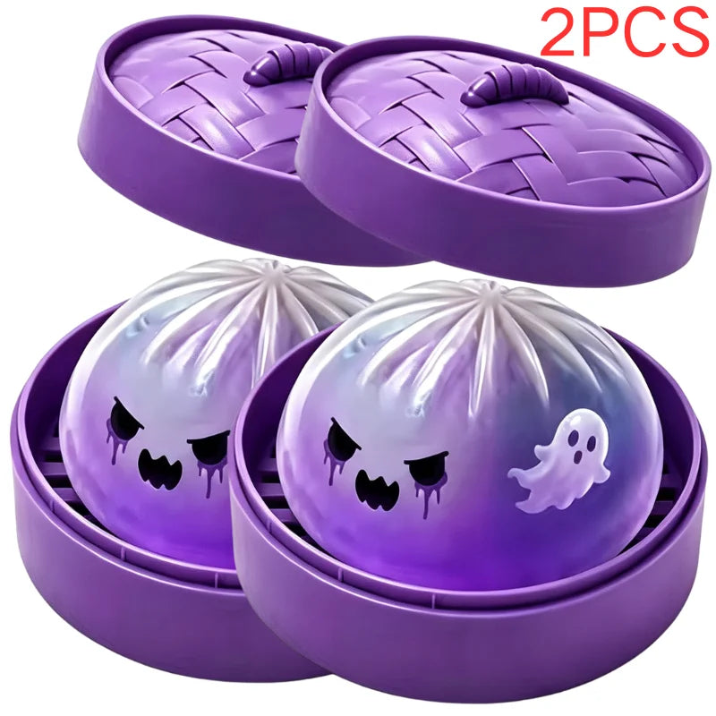 Halloween Ghost Dumpling Squeeze Toy Soft Sticky Anxiety Relief Home Decor Gift