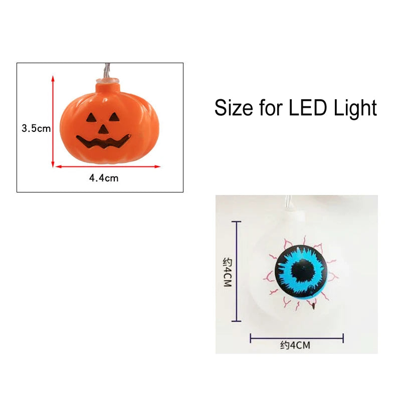Halloween Pumpkin LED String Lights - 3M 20/40 Leds USB Decor for Party & Home