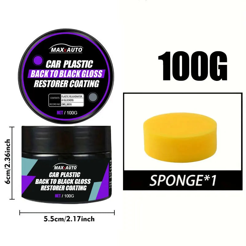 Car Plastic & Panel Repair Wax Polish - Long-Lasting Shine & Protection