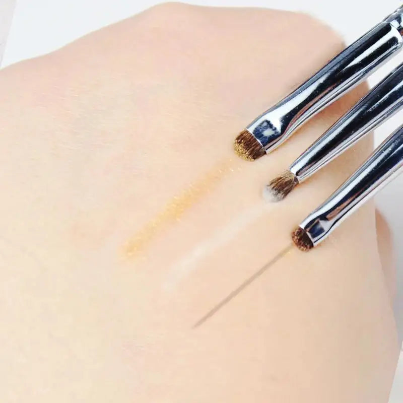 3PCS Small Eyeshadow Brush Set for Detailed Blending & Smudging - Makeup Tools