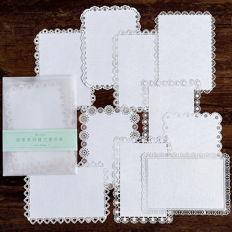10 Pcs Lace Cutouts Craft Embellishments for Scrapbooking & DIY Projects