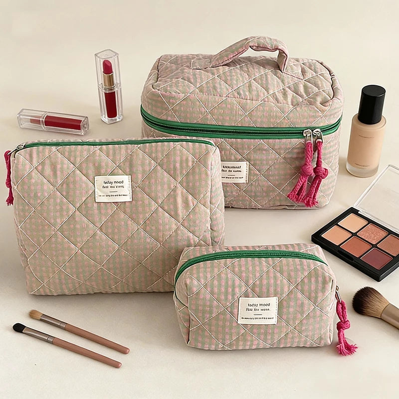 Airfriend Makeup Bag Pink Cosmetic Organizer Travel Toiletry Bag