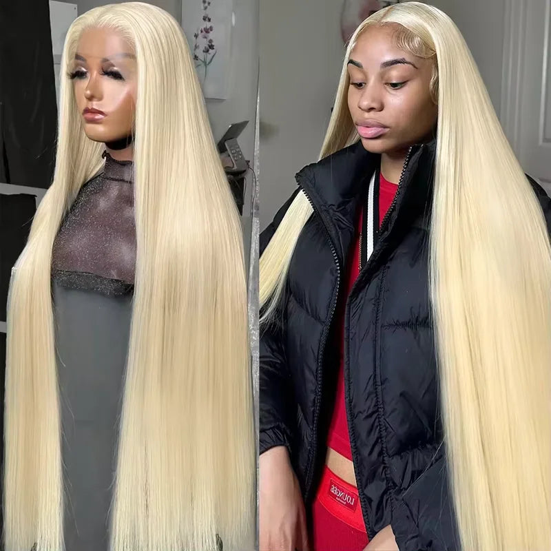 Blonde Human Hair Wigs 13x4 13x6 Lace Front Pre-Plucked Full Wig 18-46 Inch