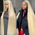 Blonde Human Hair Wigs 13x4 13x6 Lace Front Pre-Plucked Full Wig 18-46 Inch