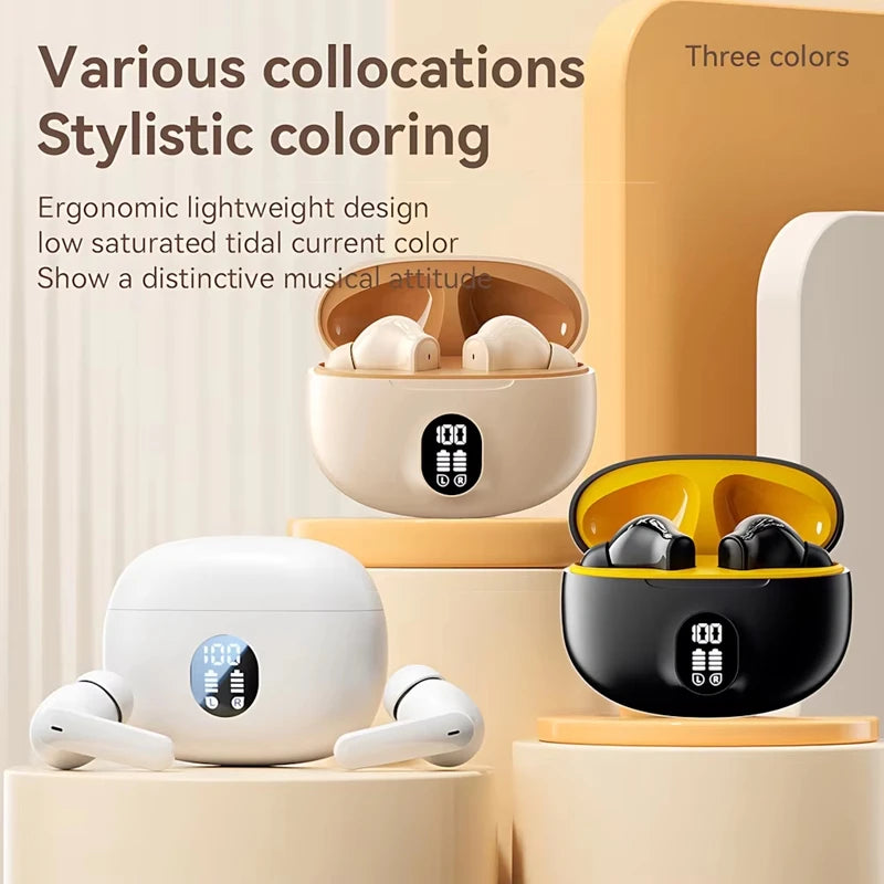 Wireless Bluetooth Headphones with HD Mic Noise Isolation Long Battery Life for Calls & Music
