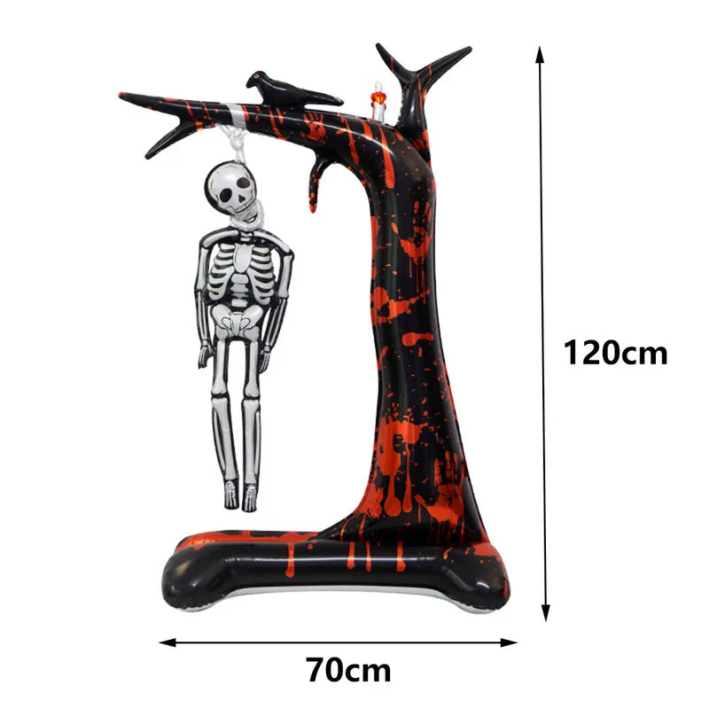 Large Haunted House Skeleton Skull Coffin Halloween Foil Balloon Party Decoration