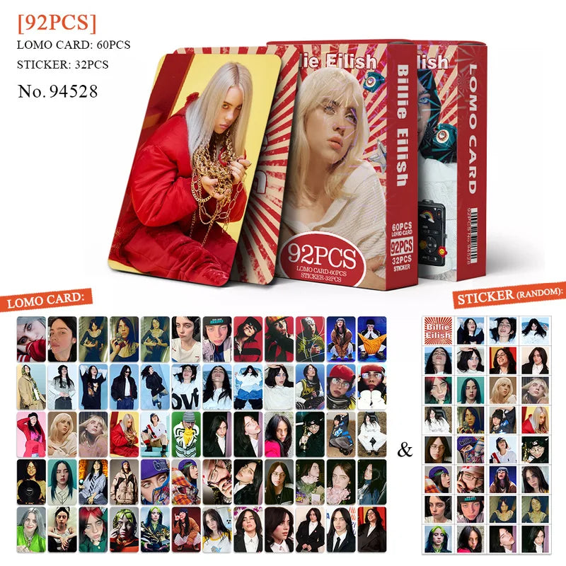 92Pcs European and American Celebrity Photo Cards Collectible Set - Fan Postcards & LOMO Cards