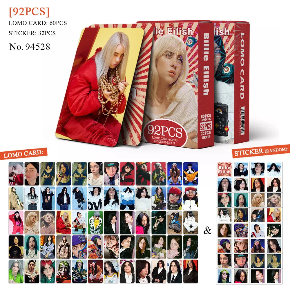 92Pcs European and American Celebrity Photo Cards Collectible Set - Fan Postcards & LOMO Cards