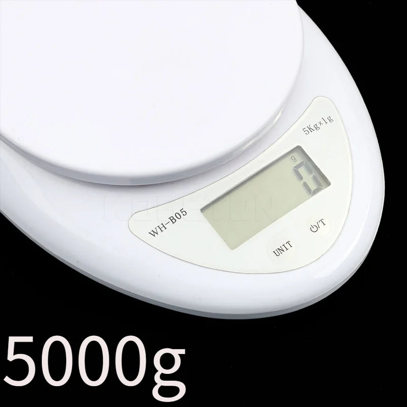 5kg Digital Kitchen Scale with LED Display Food Weighing Balance