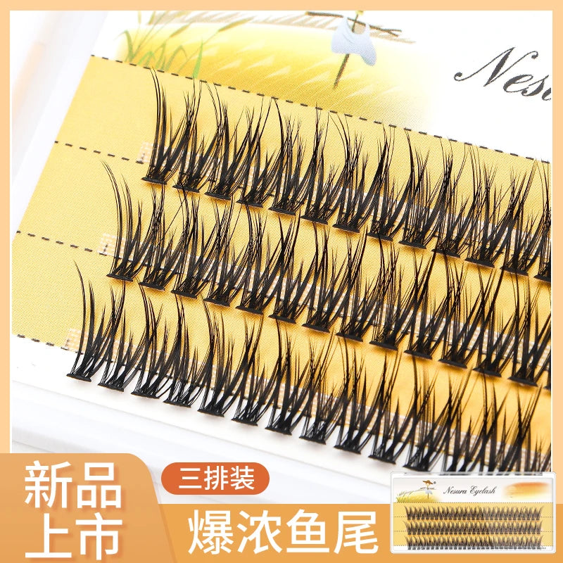 False Eyelashes Fishtail Fairy Thick Natural Curl 9-14mm Assorted Lengths