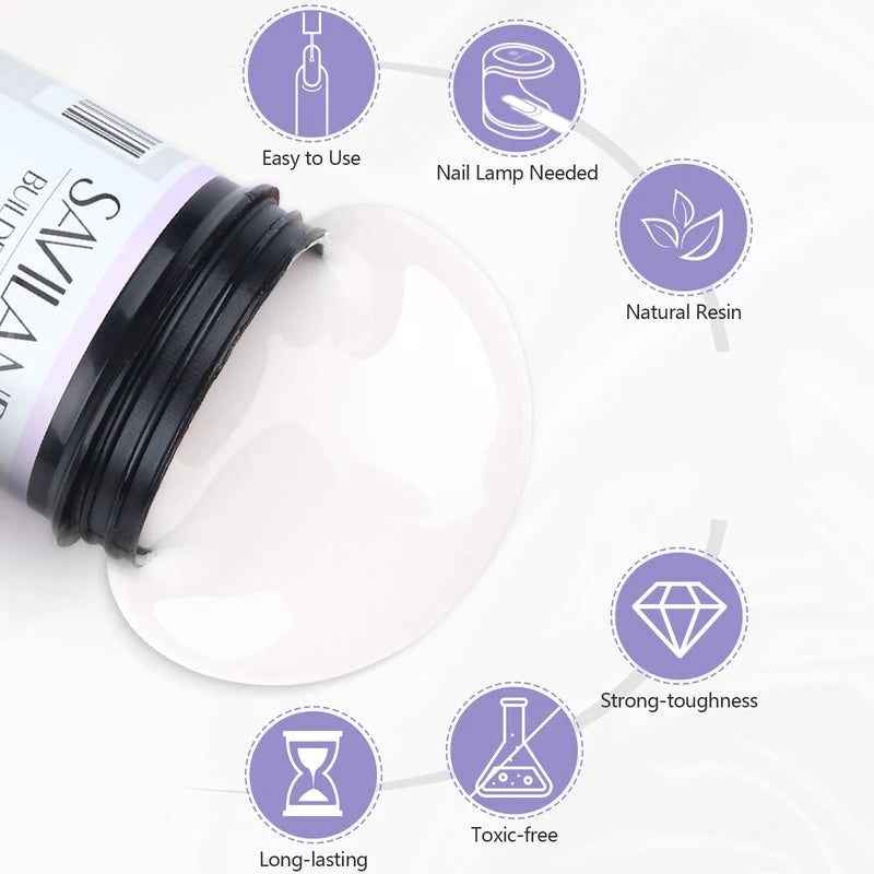 Builder Nail Gel Set 100g Multifunctional Nail Extension Polish for Salon & DIY