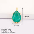 Waterdrop Shape Zircon Charm Pendant for Jewelry Making - DIY Necklace Findings