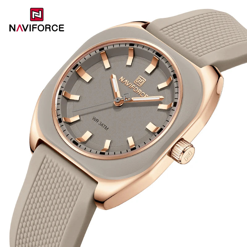Women's Casual Silicone Strap Watch - Waterproof Fashion Quartz Wristwatch