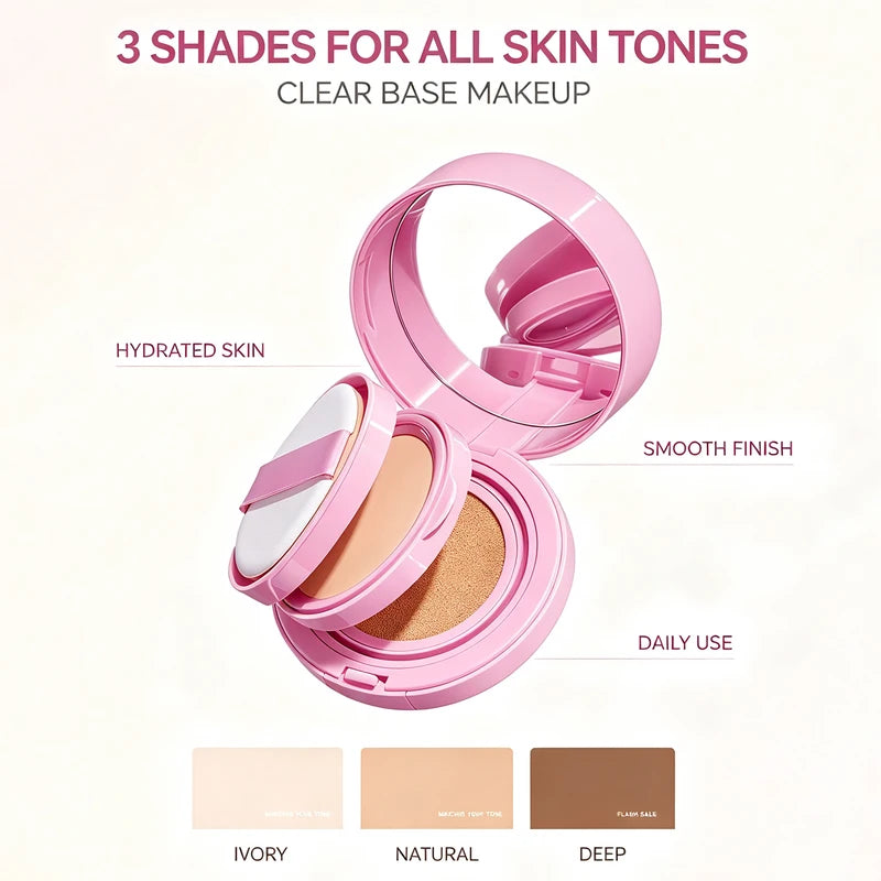 Long Lasting Oil Control Cushion Foundation with Buildable Coverage – Natural Finish, Lightweight & Portable