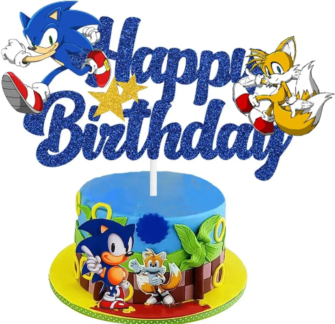 Cute Birthday Party Decorations - Kawaii Cake Insert & Anime Cartoon Supplies