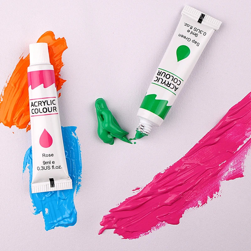 Acrylic Pigment Set 12 Colors for Art & Graffiti Painting - 9mL Wholesale