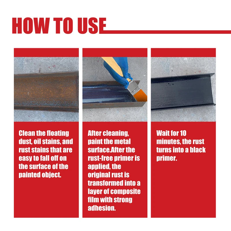 Water-Based Rust Converter & Metal Primer Paint - Multi-Purpose Anti-Rust Coating