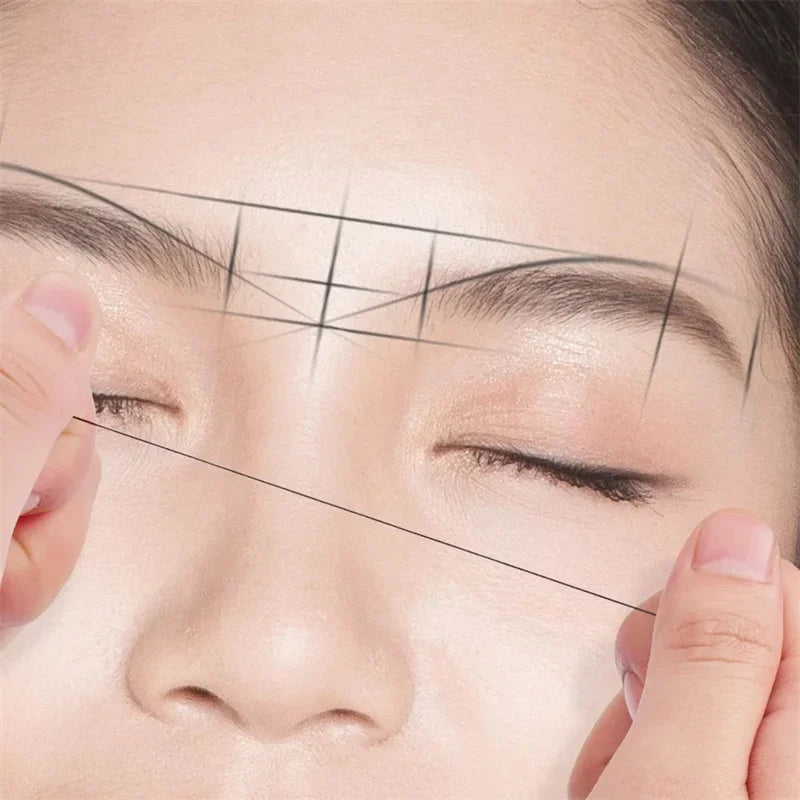 Microblading Mapping String Set - Ultra-Thin Pre-Inked Eyebrow & Lip Measurement Tools