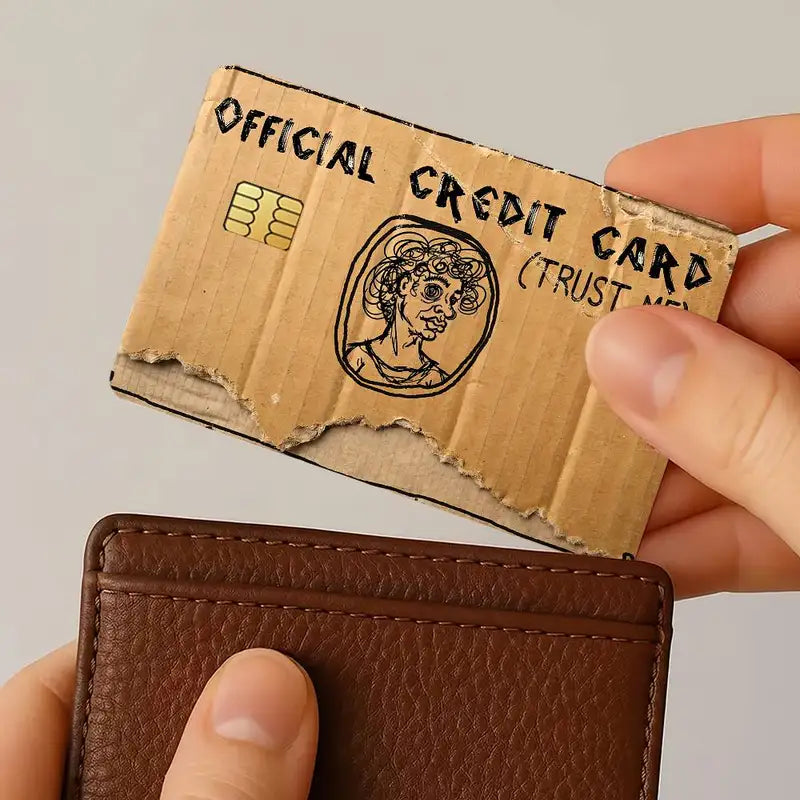 Waterproof Cardboard Credit Card Skin Stickers Set - Anti-Scratch & Fingerprint Resistant, 4PCS