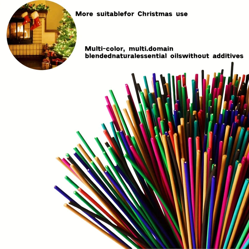 Mixed Scented Incense Sticks Set - Bamboo Aromatherapy for Meditation Yoga & Home