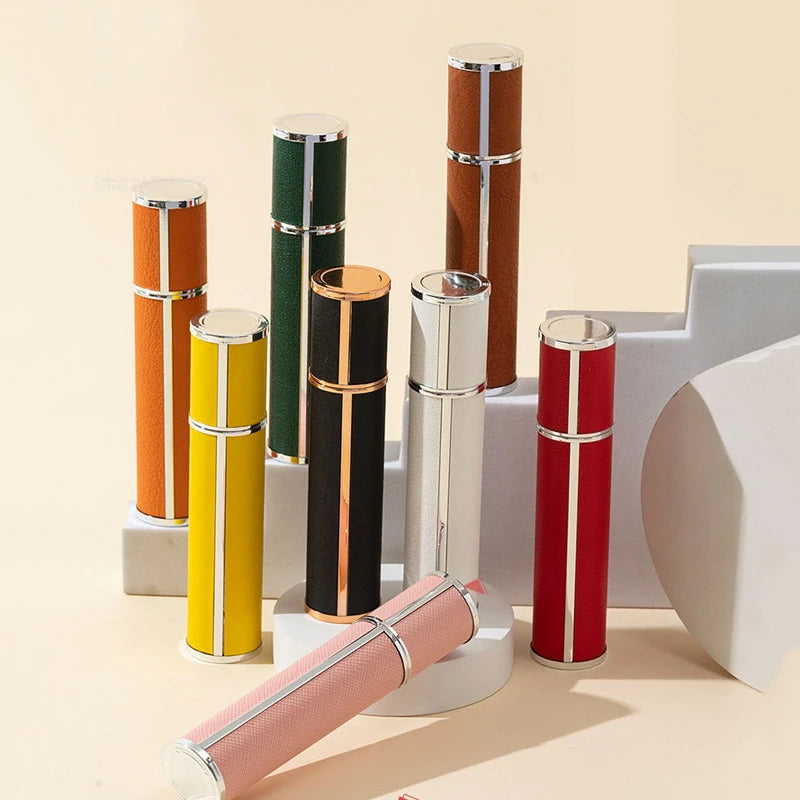 10ml Refillable Leather Glass Perfume Spray Bottle Travel Atomizer - Portable Empty Refill Bottles