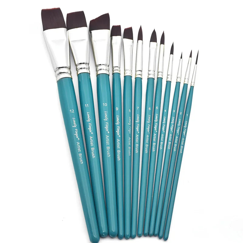 Professional Face Painting Brush Set with Nylon Bristles - 12/24 Pieces for Stage Makeup and Art