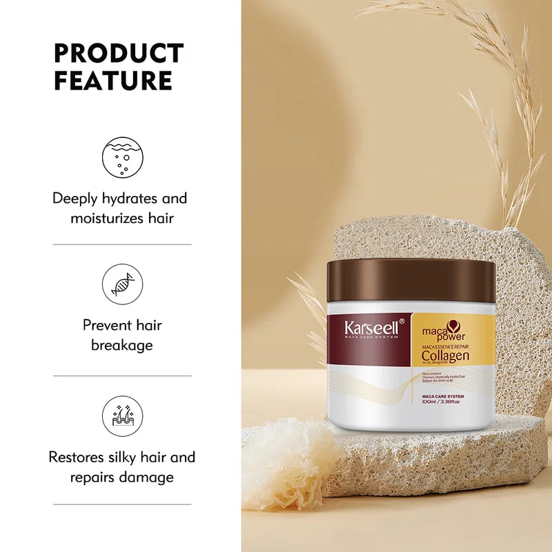 Collagen Hair Mask for Deep Repair and Damage Control - 100ML Travel Size