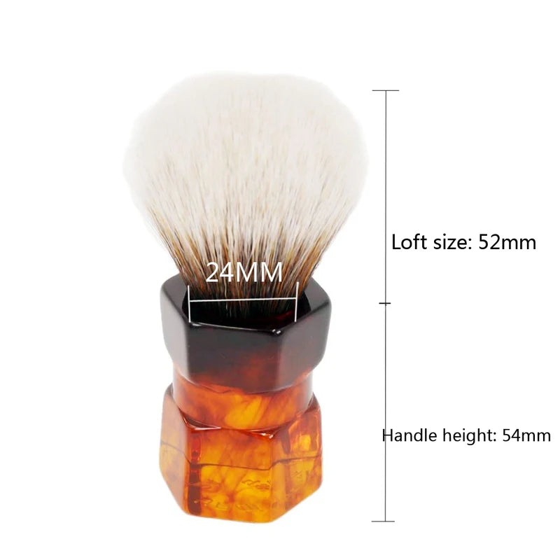 Yaqi 24mm Synthetic Hair Shaving Brush for Men - Moka Express Style
