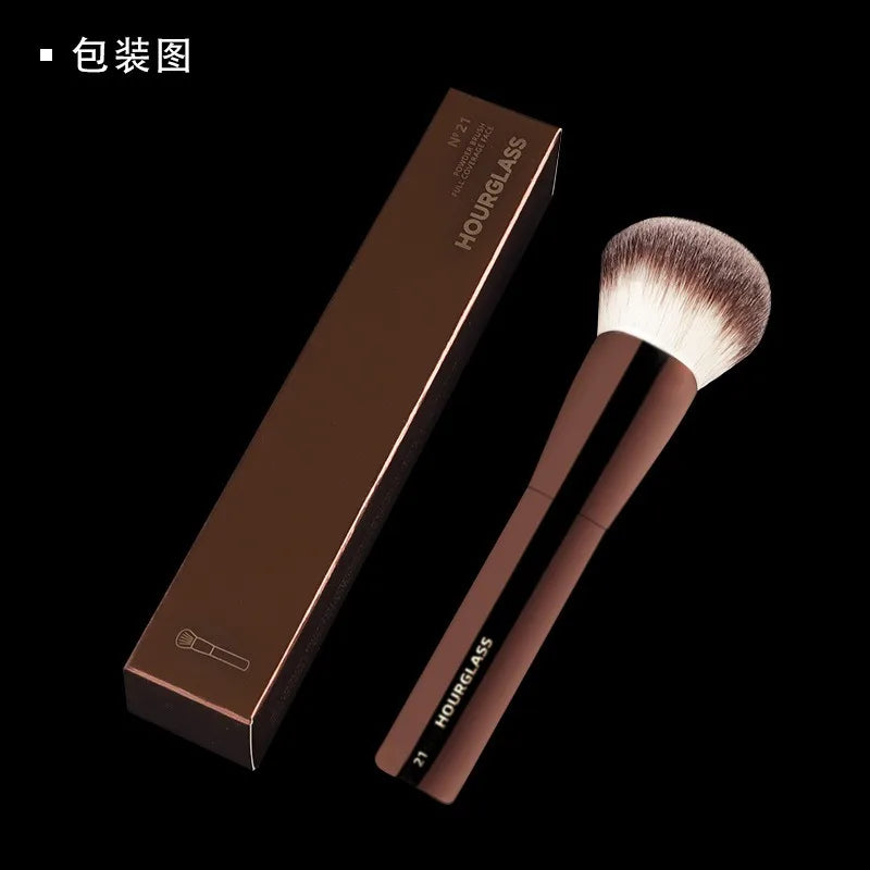 Powder Makeup Brush for Face Contouring Full Coverage Foundation - Metal Handle