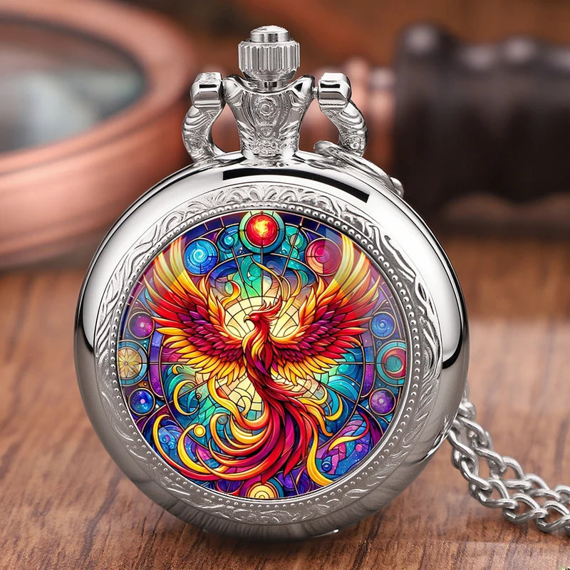 Vintage Animal Design Quartz Pocket Watch Necklace - Unisex Gift