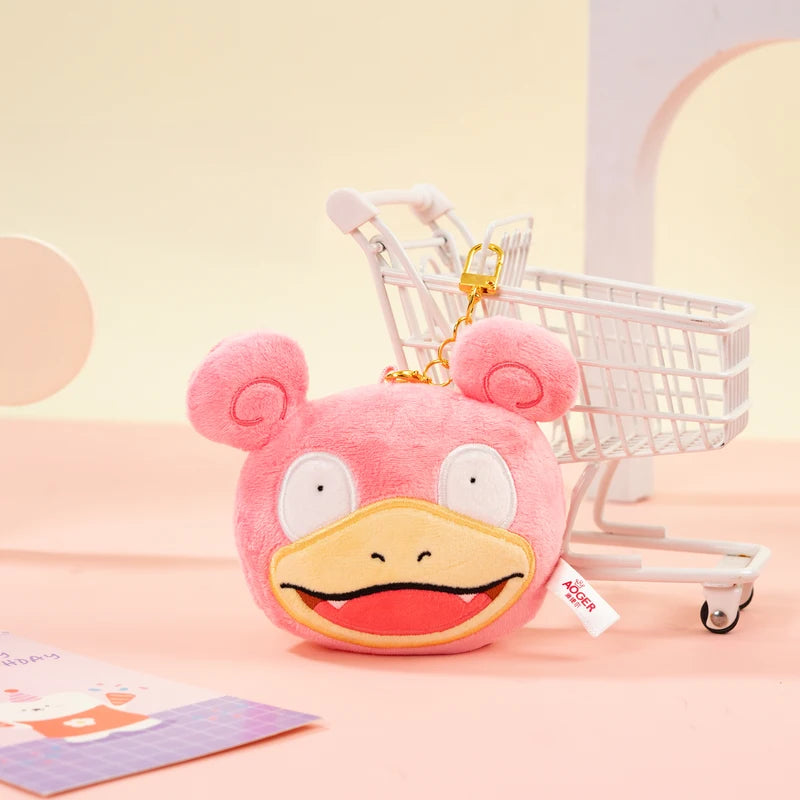 Kawaii Slowpoke Plush Keychain & Bag Charm for Kids Anime Fans - Multiple Colors