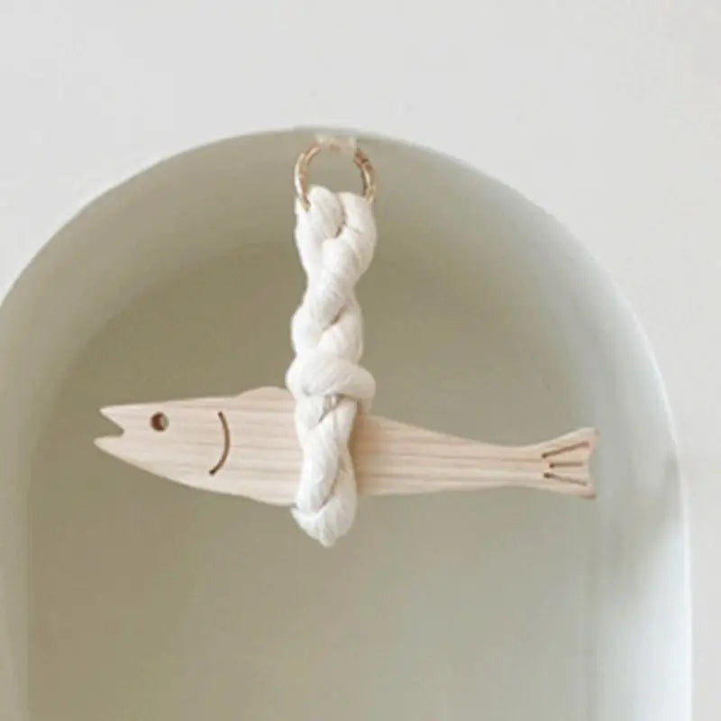 Fish Car Ornament Pollack Wall Art Wooden Door Pendant Hangable Decor