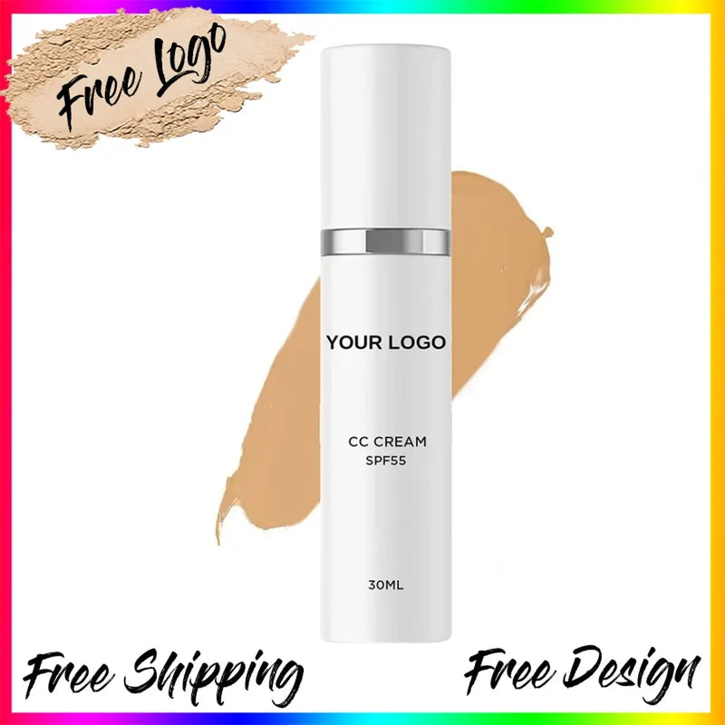 Vegan CC Cream Foundation Concealer Primer Base Custom Logo Makeup Wholesale
