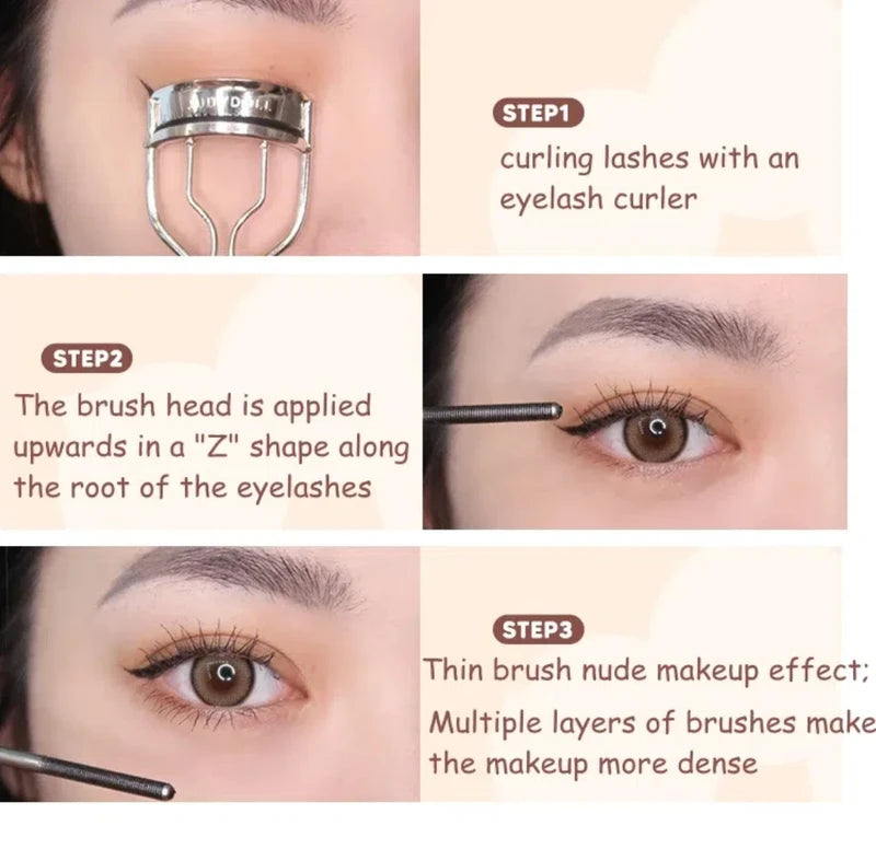 Waterproof Lengthening & Curling Mascara - Natural Quick Dry Long-Lasting Eye Makeup