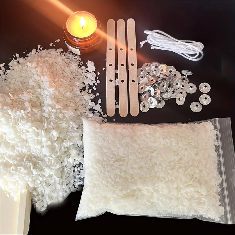 DIY Candle Making Kit with Soy Wax and Metal Wicks - Scented & Smokeless - 100G