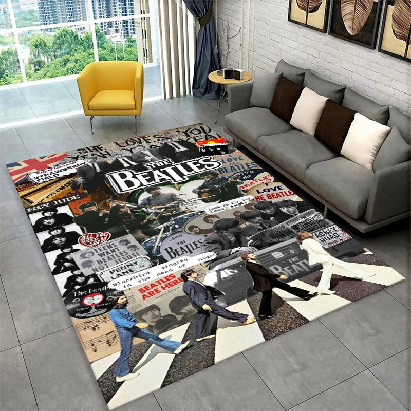 Star-Shaped Carpet Rug for Playroom and Living Room - Non-Slip Floor Mat