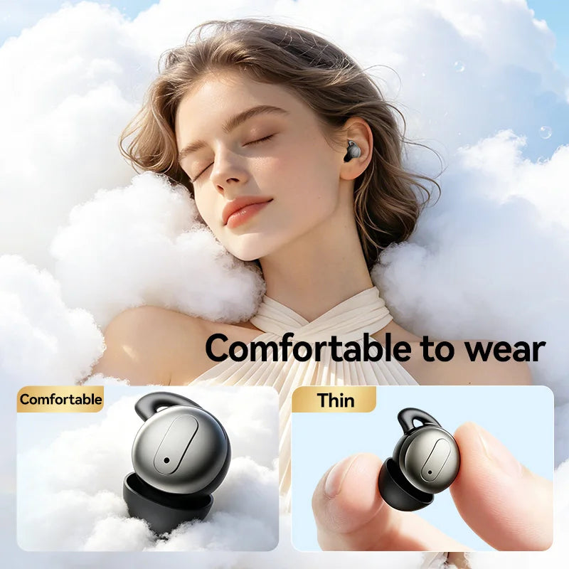 Wireless Bluetooth Sleep Headphones In-Ear Earphones Noise Reduction Comfort Portable