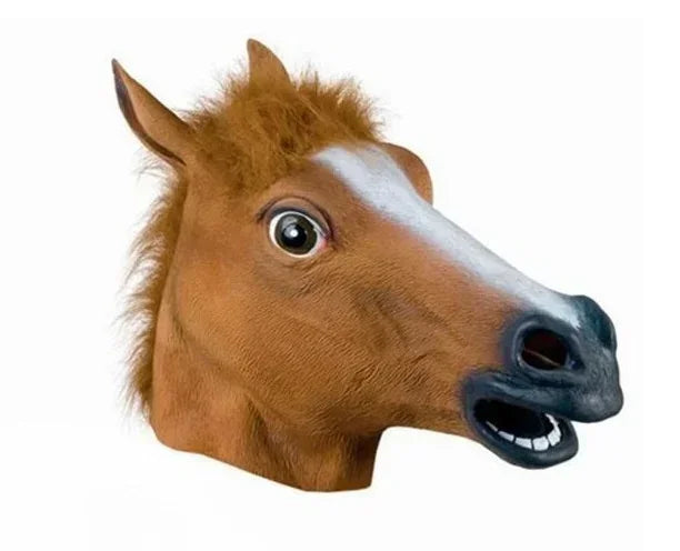 Horse Head Mask Cosplay Costume Party Funny Halloween Headgear Vinyl