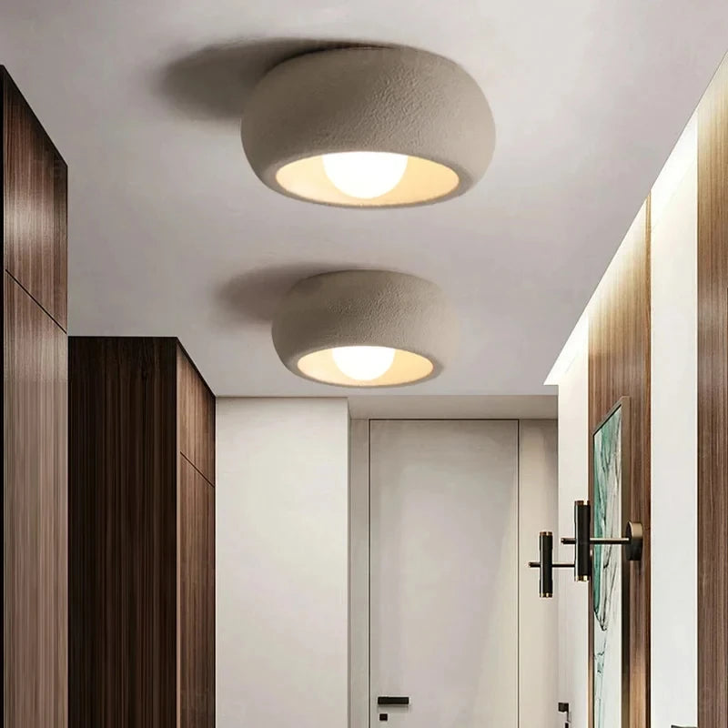 Modern Nordic Circular Ceiling Light for Balcony & Hallway - 30cm Diameter